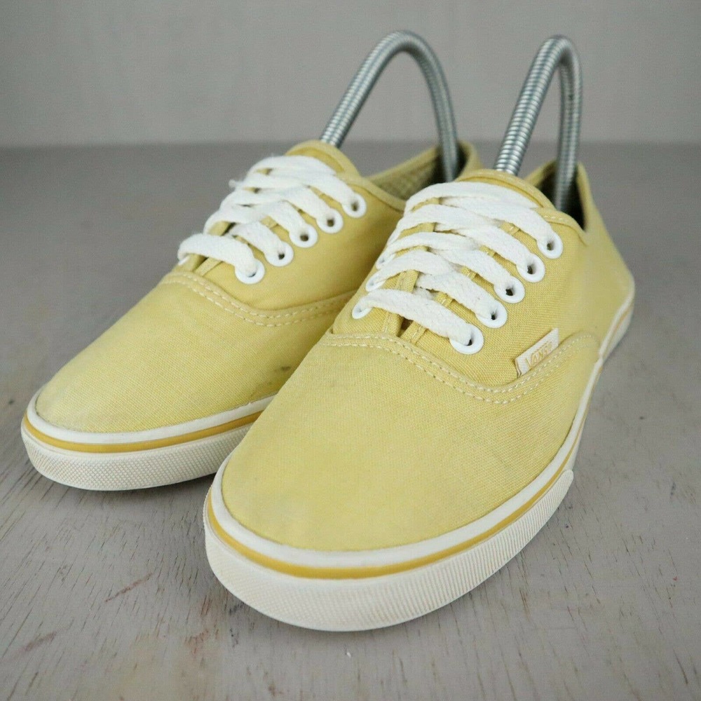 Vans Off the Wall Athletic Lace Up Running Shoe Womens Size 7 T375 Yellow White